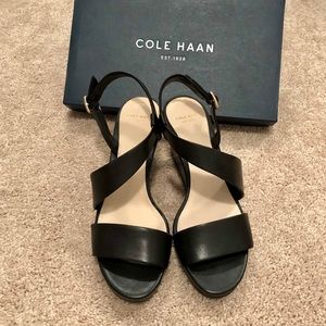 New in Box Cole Haan Leather Ravenna Wedge Shoes